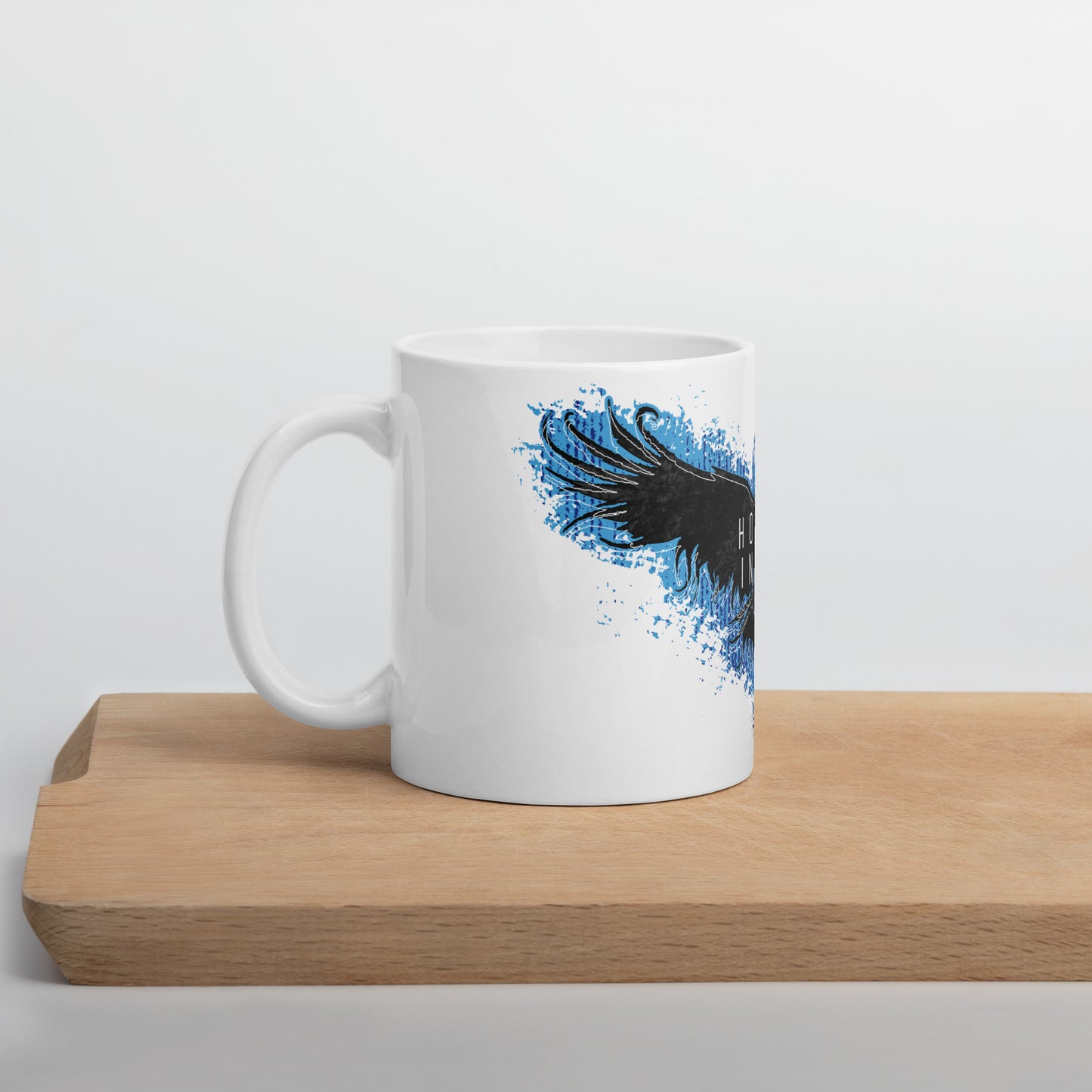 White glossy mug